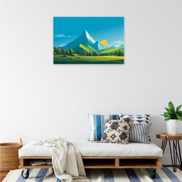 Obraz na plátně - Horská idyla - 120x80 cm - CZ výroba
