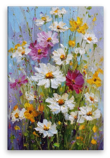 Obraz na plátně - Polní květinová symfonie - 80x120 cm