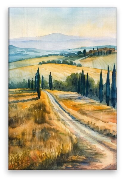Obraz na plátně - Toskánská cesta - 80x120 cm