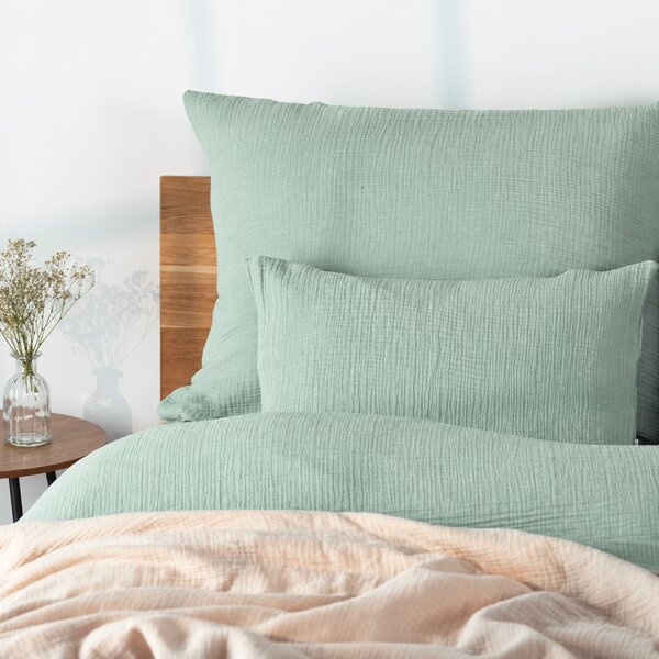 DARRÉ Mušelínové povlečení Dusty green Velikost: 140 x 200 + 70 x 90