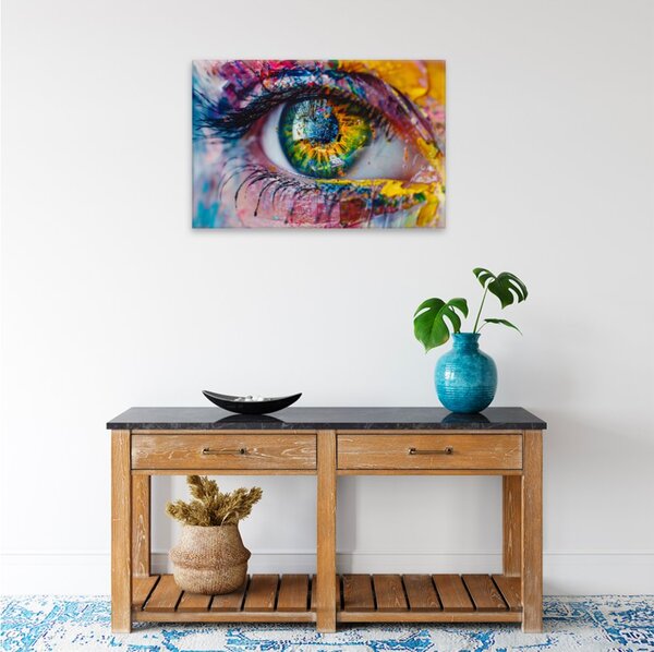 Obraz na plátně - Duhové oko - 120x80 cm - CZ výroba