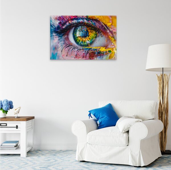 Obraz na plátně - Duhové oko - 120x80 cm - CZ výroba