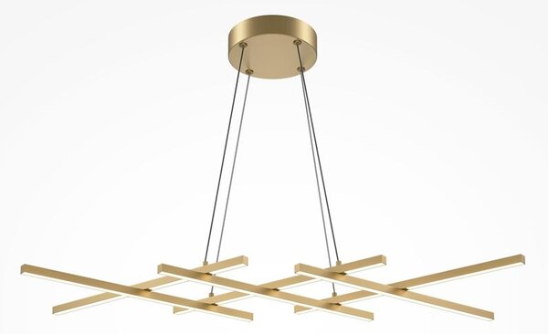 Maytoni Závěsné LED svítidlo HALO, 40W, d. 103,5 cm, CRI80 Barva: Zlatá