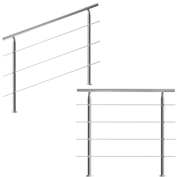Deuba Schodišťové zábradlí 4 vzpěry - 150cm