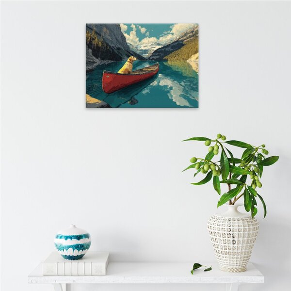 Obraz na plátně - Horské jezero snů - 40x30 cm
