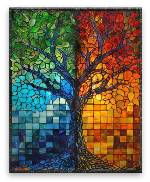 Obraz na plátně - Barevný strom života 2 - 40x50 cm