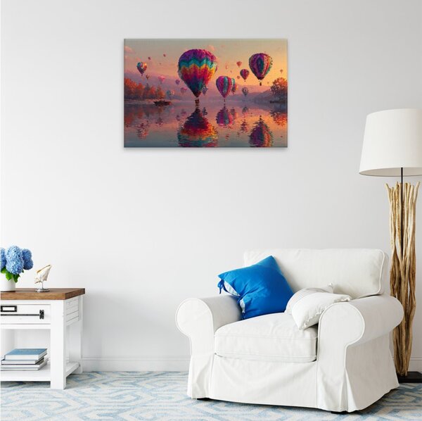 Obraz na plátně - Barevné balóny - 120x80 cm