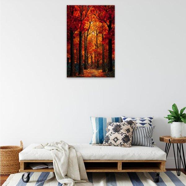 Obraz na plátně - Ohnivý podzim - 80x120 cm - CZ výroba