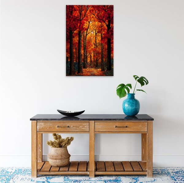 Obraz na plátně - Ohnivý podzim - 80x120 cm - CZ výroba