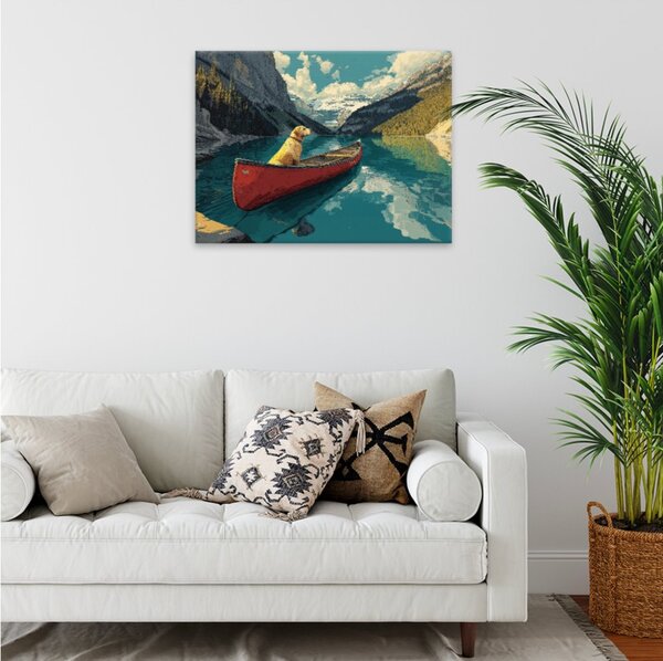 Obraz na plátně - Horské jezero snů - 40x30 cm