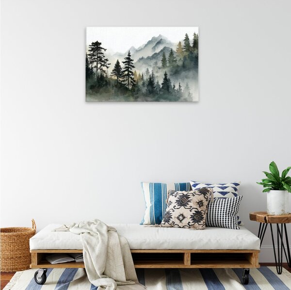 Obraz na plátně - Mlhavé hory - 120x80 cm - CZ výroba