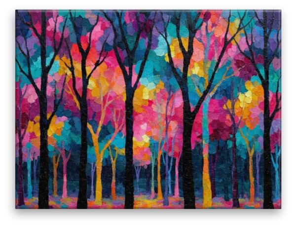 Obraz na plátně - Duhový lesní sen - 40x30 cm