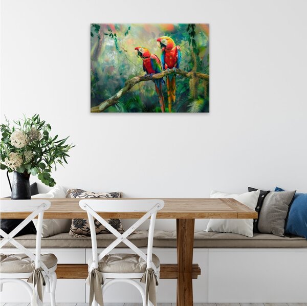 Obraz na plátně - Tropičtí přátelé 2 - 40x30 cm