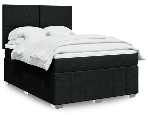 Box spring postel s matrací černá 140 x 190 cm textil 3291658