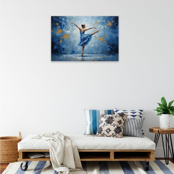 Obraz na plátně - Modrý tanec - 120x80 cm - CZ výroba