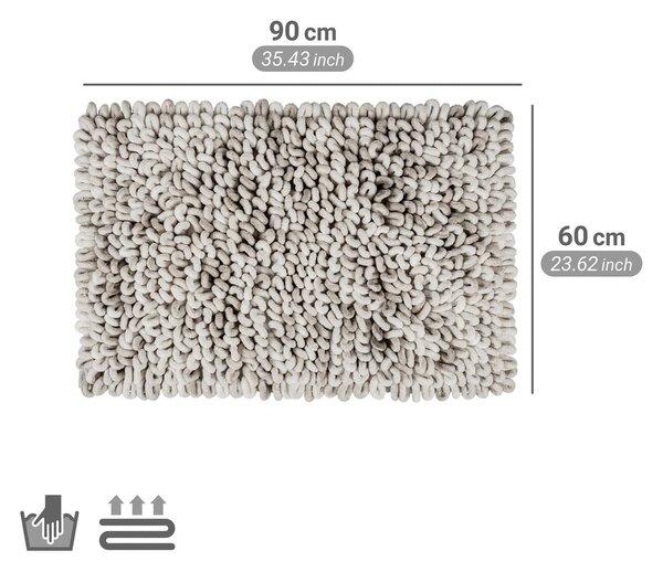 Šedobéžová textilní koupelnová předložka 60x90 cm Lerici – Wenko