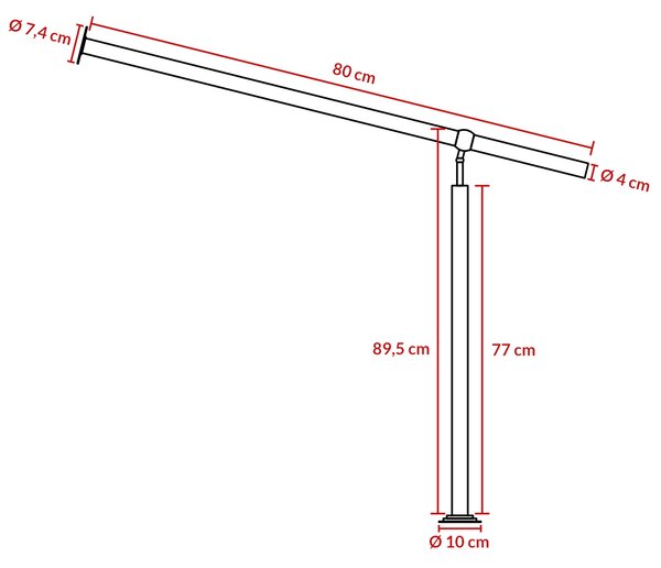 Deuba Zábradlí na schody - 80 cm