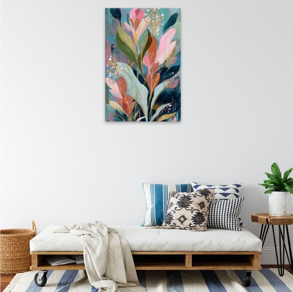 Obraz na plátně - Barevná zahrada - 80x120 cm