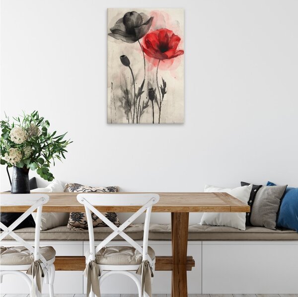 Obraz na plátně - Květinový akvarel - 80x120 cm