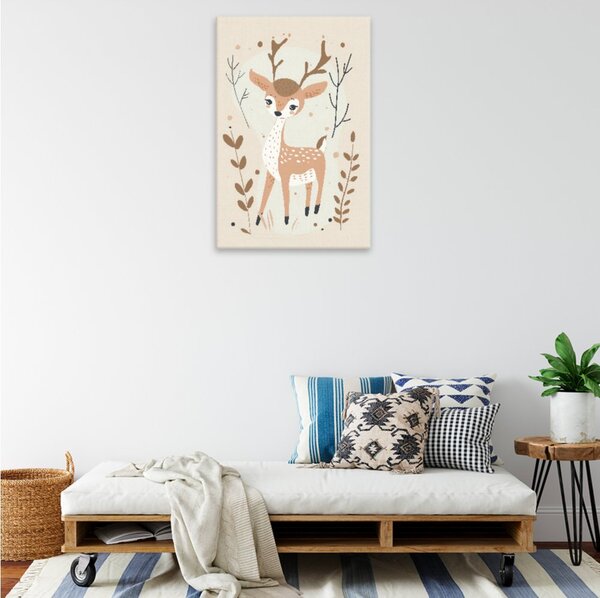 Obraz na plátně - Malý lesní srnec - 80x120 cm