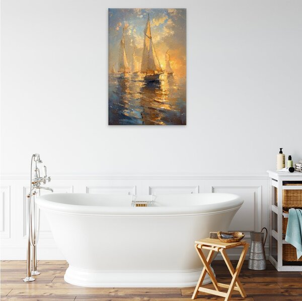Obraz na plátně - Zlaté plachty - 80x120 cm - CZ výroba