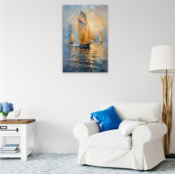 Obraz na plátně - Zlaté plachty 2 - 80x120 cm