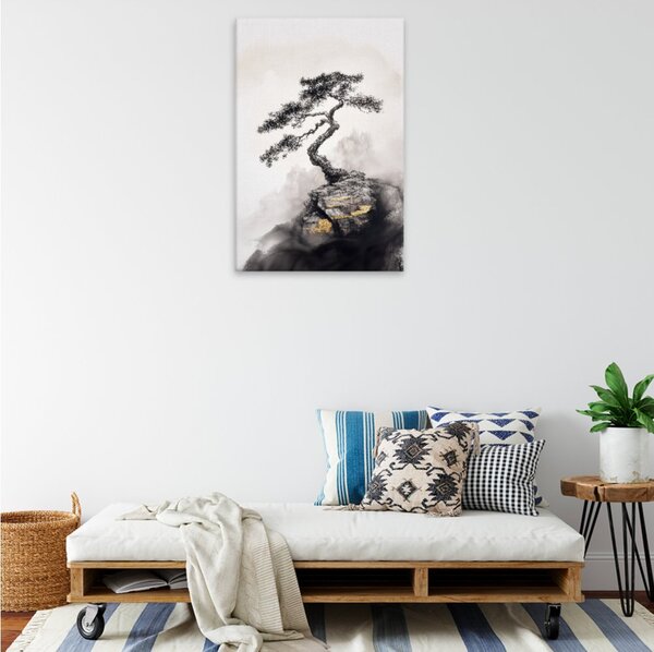 Obraz na plátně - Osamělý bonsai - 80x120 cm