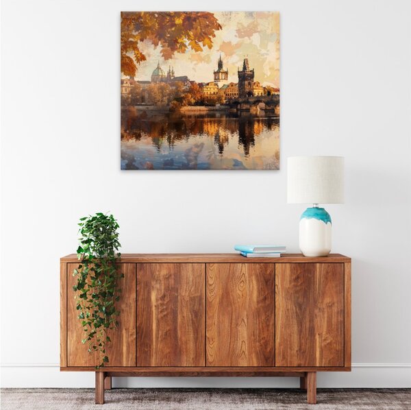 Obraz na plátně - Podzimní Praha 2 - 80x80 cm