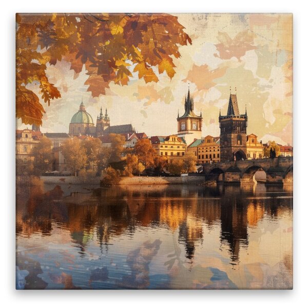 Obraz na plátně - Podzimní Praha 2 - 80x80 cm