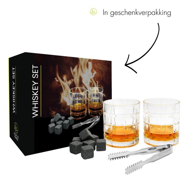 Dárkový Whiskey set (skleničky, chladící kostky, kleště) - LEOPOLD VIENNA