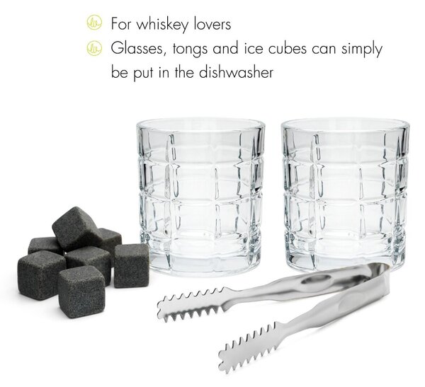 Dárkový Whiskey set (skleničky, chladící kostky, kleště) - LEOPOLD VIENNA