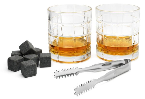 Dárkový Whiskey set (skleničky, chladící kostky, kleště) - LEOPOLD VIENNA