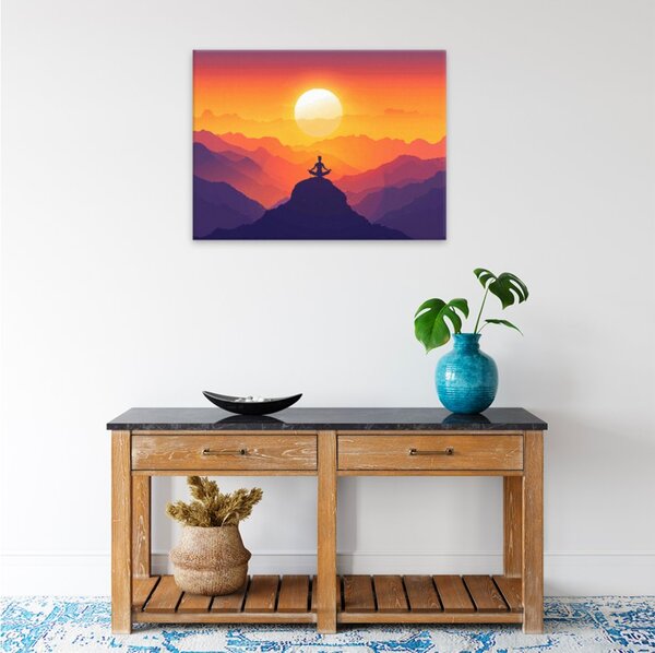 Obraz na plátně - Horská meditace - 40x30 cm