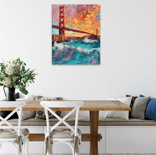 Obraz na plátně - Zlatý most snů - 40x50 cm