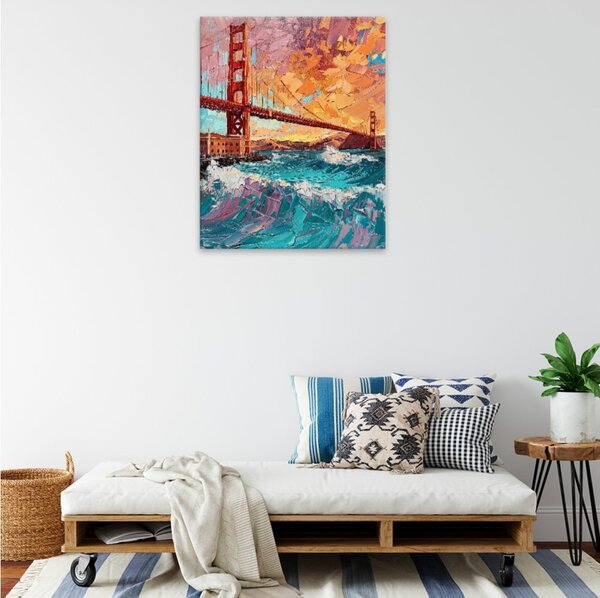 Obraz na plátně - Zlatý most snů - 40x50 cm