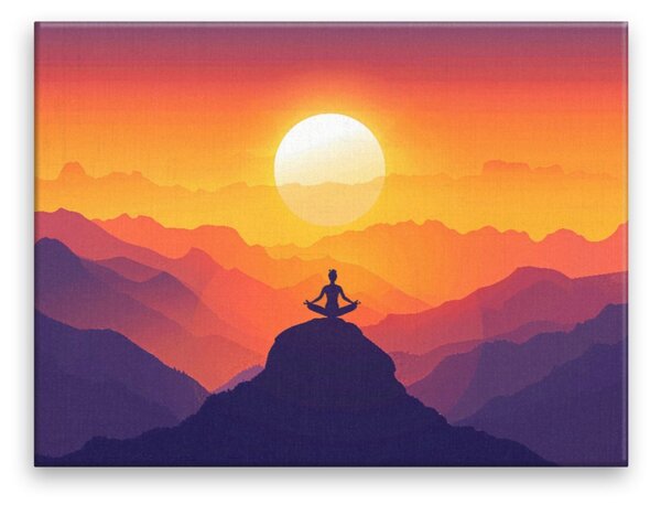 Obraz na plátně - Horská meditace - 40x30 cm