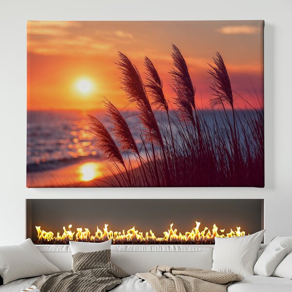 Obraz na plátně - Ve stínu trávy pampové FeelHappy.cz Velikost obrazu (šířka x výška): 40 x 30 cm