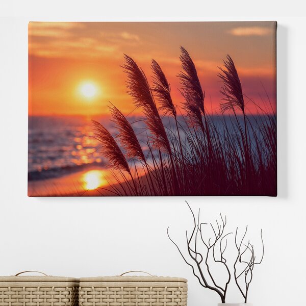 Obraz na plátně - Ve stínu trávy pampové FeelHappy.cz Velikost obrazu (šířka x výška): 40 x 30 cm