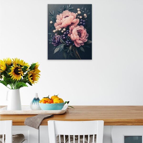 Obraz na plátně - Růžové pivoňky 3 - 40x50 cm