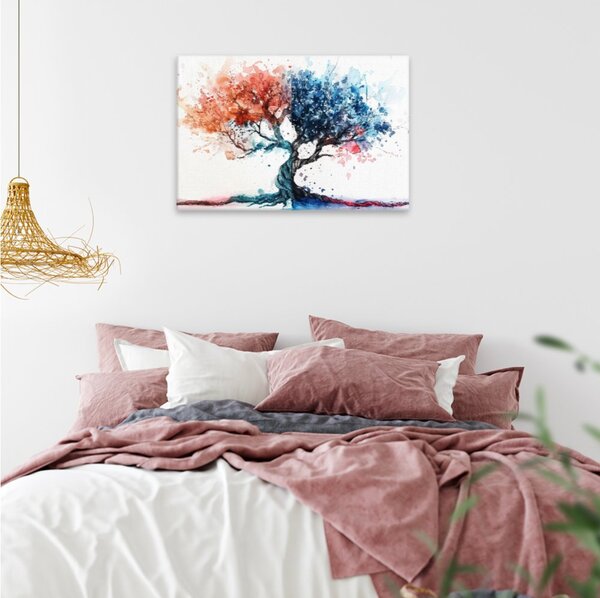 Obraz na plátně - Barevný strom snů - 120x80 cm