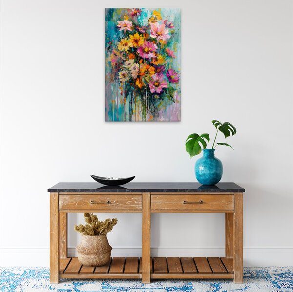 Obraz na plátně - Barevná zahrada snů - 80x120 cm