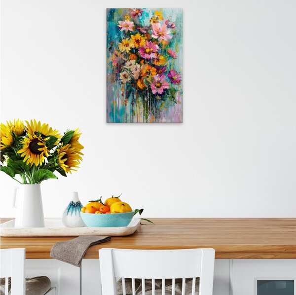 Obraz na plátně - Barevná zahrada snů - 80x120 cm