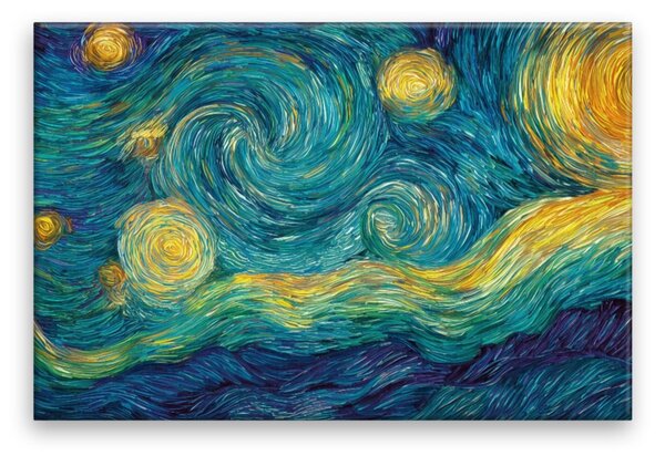 Obraz na plátně - Hvězdná noc - 120x80 cm - CZ výroba