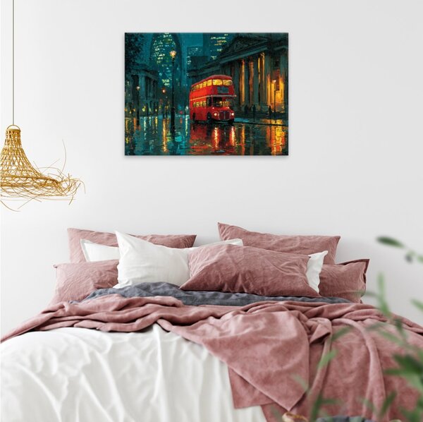 Obraz na plátně - Londýnský deštivý večer 2 - 40x30 cm