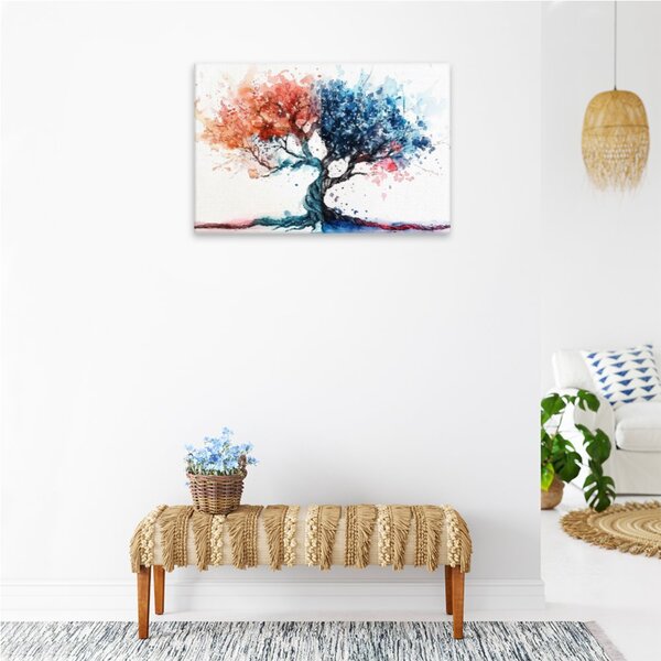 Obraz na plátně - Barevný strom snů - 120x80 cm