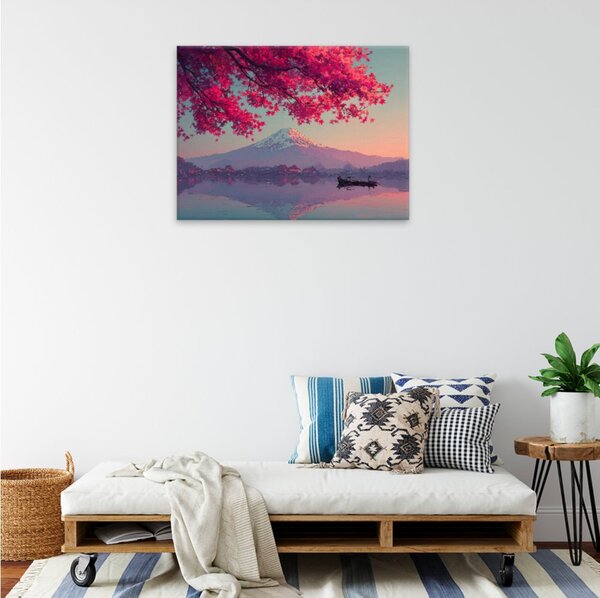 Obraz na plátně - Růžové Japonsko - 40x30 cm