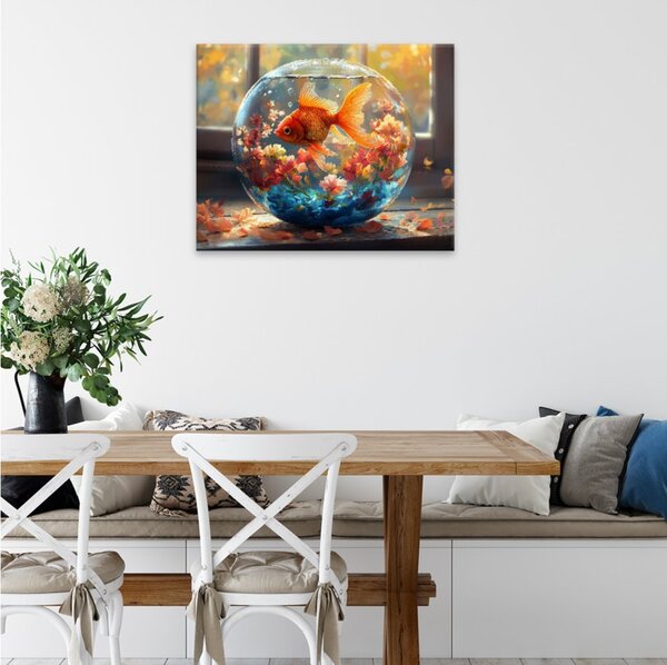 Obraz na plátně - Zlatá rybka snů - 50x40 cm