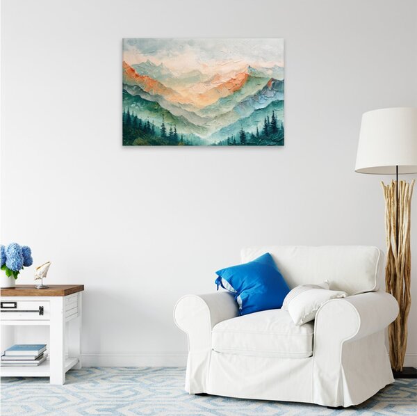 Obraz na plátně - Horské ráno snění - 120x80 cm