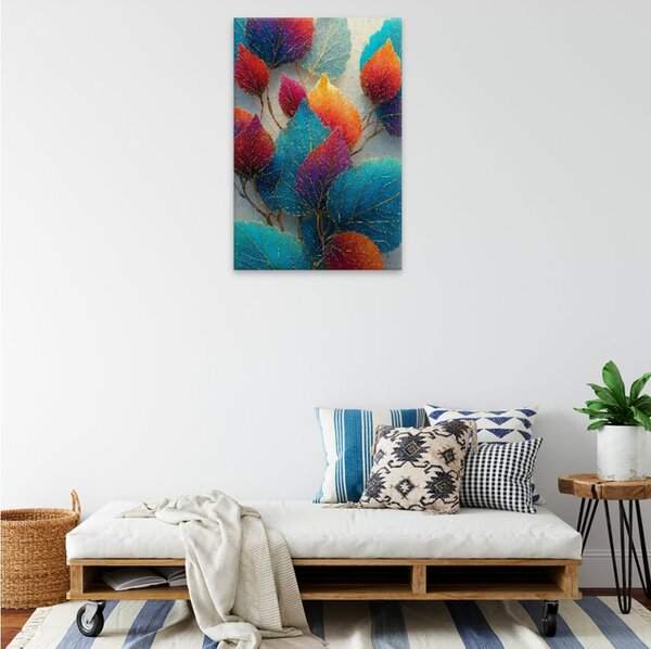 Obraz na plátně - Duha podzimních listů - 80x120 cm