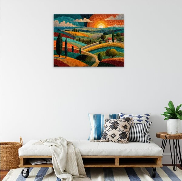 Obraz na plátně - Toskánské sluneční údolí - 40x30 cm